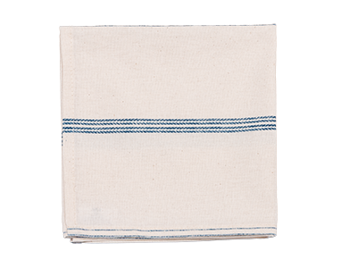 دستمال سفره سفید آبی